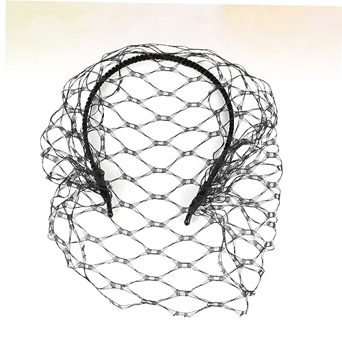 CALLARON Kopfschmuck Für Party Schwarz Schleier Haarband Hochzeit Performance Stirnband Kreative Foto Requisit Braut Kopfbedeckung Party-kopfbedeckung von CALLARON