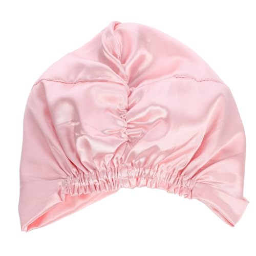 CALLARON Seiden Haarwickel Für Damen Gefüttert Für Nacht Schlafen Schwimmen Bad Lockig Satin Seide Kopfwickel Seidenwickel Für Haare Rosa von CALLARON