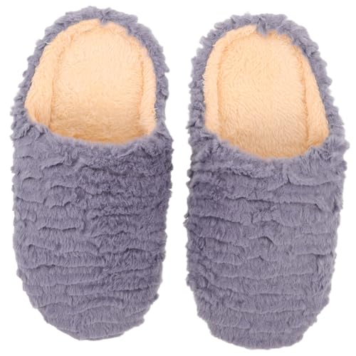 CALLARON Silent Rutschfeste Hausschuhe für Damen und Herren Leise Weiche Sohle Warme Indoor Pantoffeln für Frühling Herbst Winter Graue Geeignet für Holzböden und Gästezimmer von CALLARON