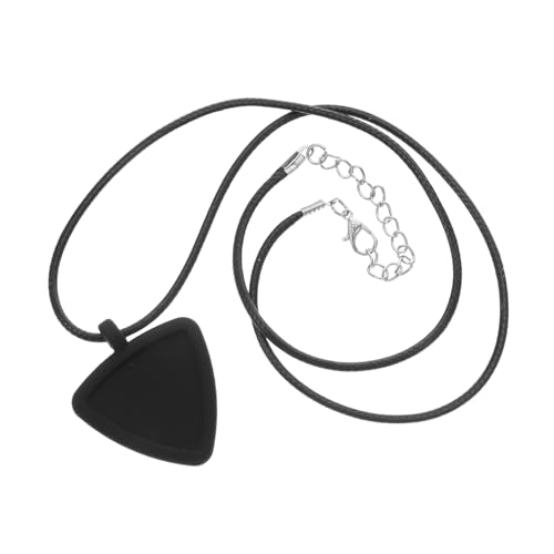 CALLARON Silikon Gitarrenplektrenhalter Anhänger Dreieckig mit Tragbarem Halsband für Gitarristen Praktischer Plektrumhalter als Schmuck und Aufbewahrung Multifunktional für Live auftritte von CALLARON