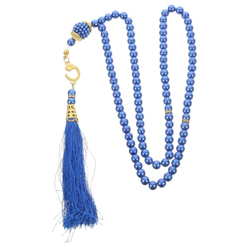 CALLARON Single Layer Temperament Halskette Blau mit Quaste Schmuck für Frauen und Mädchen Einfache Kette für Alltag Party und Hochzeit Geeignet von CALLARON