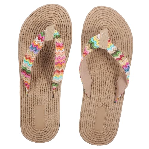 CALLARON Sommer Sandalen Damen Flache Strand Slippers mit Rutschfesten Gummisohlen Leicht und für Alltag und Urlaub Geeignet Zufällige Farbe Zufällige Farbe von CALLARON