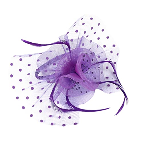 CALLARON Spitzenblumenhut -Fascinator - Kopfschmuck haarschmuck halloween kopfschmuck Flapper-Kopfstück Spitzenstirnband Fascinator Hut Mesh Haarreifen Fascinator Huthaarband von CALLARON