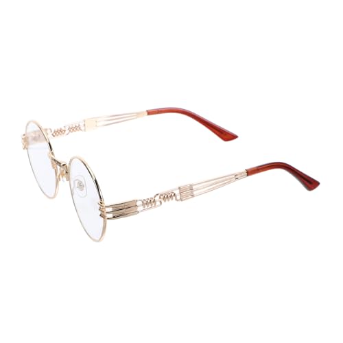 CALLARON Steampunk Sonnenbrille Unisex Runde Metallbrille Retro Stil Stabile Dekorative Gläser für Damen Herren Modisch Alltag und Freizeit CALLARON Steampunk Sonnenbrille Unisex Runde Metallbrille Retro Stil Stabile Dekorative Gläser für Damen Herren Modisch Alltag und Freizeit von CALLARON