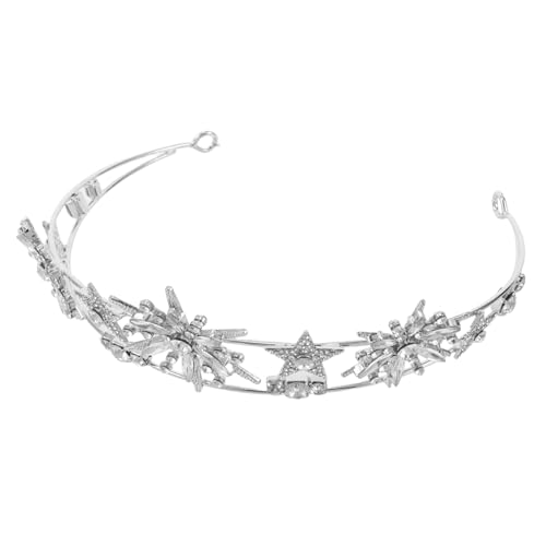 CALLARON Sternkrone Stirnband mit Sternen Krone anziehen Braut-Party-Stirnband Haargummis für die Silvesterparty Stern-Kopfbedeckung Modeaccessoires, Kopfbedeckungen Stern Tiara Metall von CALLARON