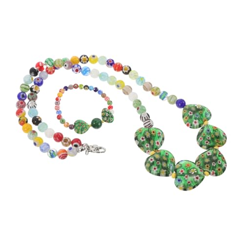 CALLARON Schmuckset Mit Halskette Und Armband Für Damen Glasperlen Im Stil Für Formelle Anlässe Reisen Und Alltag von CALLARON