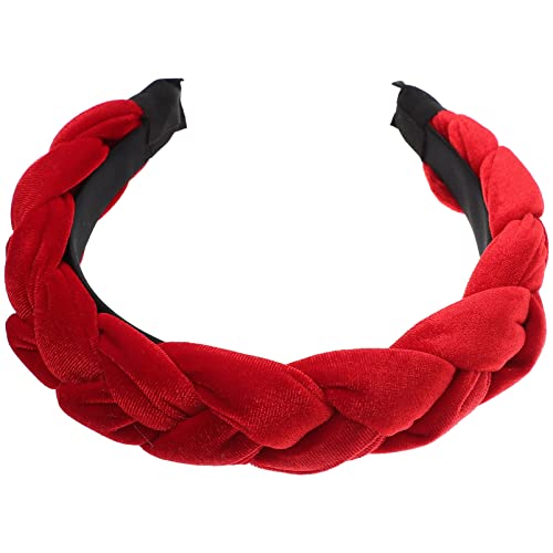 CALLARON Geflochtenes Haarband Für Damen Gepolstertes Stirnband Samtigem Material Vielseitig Einsetzbar Für Verschiedene Haartypen Und Anlässe Kräftigem Rot Erhältlich von CALLARON