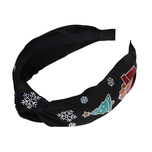CALLARON Weihnachtliches Knoten-haarband Für Damen Elegantes Leichtes Stirnband Mit Breitem Knoten Und Funkelnden Details Für Weihnachtsfeiern Und Festliche Anlässe von CALLARON