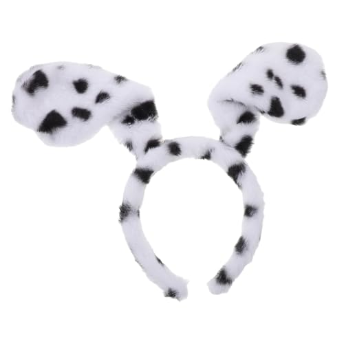 CALLARON Stirnband Mit Cartoon-hundeohren Zootier-haarband Aus Plüsch Tierdruck-stirnband Für Erwachsene Tierohren-stirnband Für Halloween Und Weihnachts-cosplay von CALLARON