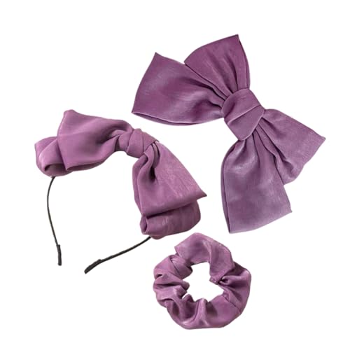 CALLARON Stirnband Mit Schleife Und Haargummis Für Damen Inklusive Haarspange Mit Schleife Und Haarschleifen Legierung Für Modisches Design von CALLARON