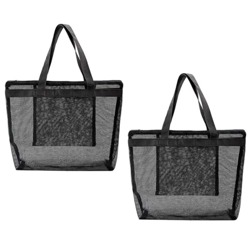 CALLARON 2stücke Große Netz-Strandtasche wasserdichte Einkaufstasche Für Damen Für Strand Pool Und Reisen Leicht Platzsparend von CALLARON