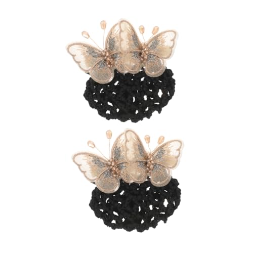 CALLARON 2stücke Haarnetz Mit Schmetterlingsdesign Für Duttfrisuren Haarbedeckung Für Damen Für Und Schützt Frisuren Und Sorgt Für Einen Stilvollen Look von CALLARON