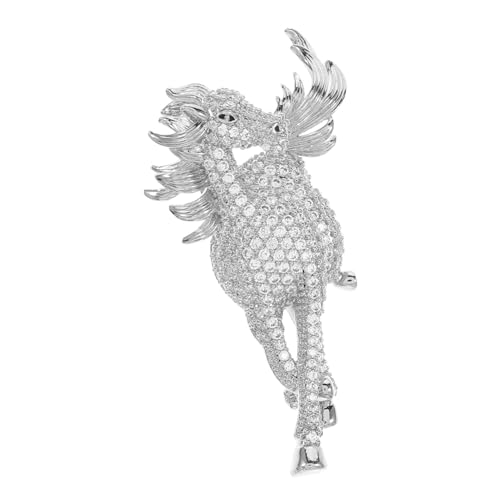 CALLARON Strass Brosche Zubehör Strass Pin Dekoration Vintage Tier Anstecknadel Silber von CALLARON