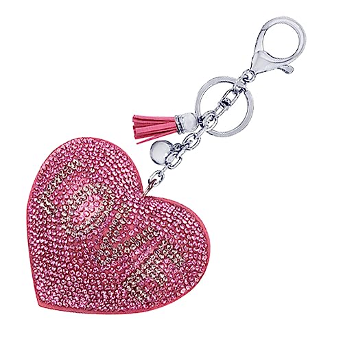 CALLARON 1stück Herz Schlüsselanhänger Mit Strass Liebevolles Design Dekorativ Für Taschen Und Rucksäcke Wiederverwendbar Perfektes Für Damen Und Mädchen von CALLARON