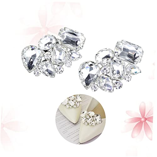 CALLARON Strass Schuhclips mit Kristallbesatz Schuhschnallen Accessoires für Damen Vielseitige Hochzeitsschmuck Dekoration Abnehmbare Schuhspangen für Pumps Sandalen Stiefel Stil von CALLARON