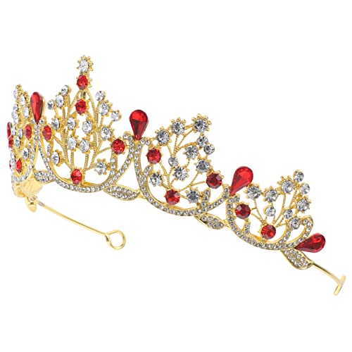 CALLARON Krone Strass Vintage Hochzeit Für Frauen Brautkopfschmuck Party Tiara Barock Intarsien Schmuck Für Mädchen Damen Hochzeitskrone Tiara Für Brautjungfern von CALLARON