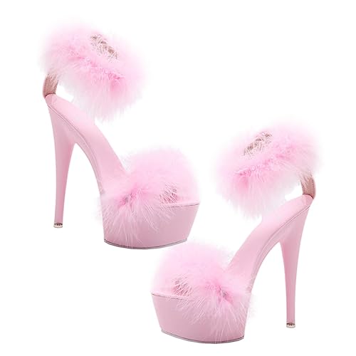 CALLARON Super High Heel Sandaletten Damen Rutschfest Strapazierfähig Atmungsaktiv Komfortabel Für Arbeit Party Alltag Zufällige Farbe Zufällige Farbe von CALLARON