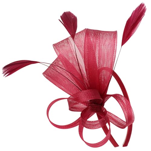 CALLARON Hut Fascinator Für Frauen Mit Künstlichen Federn Elegant Vintage Stirnband Federhut Für Damen Tea Party Kopfbedeckung von CALLARON