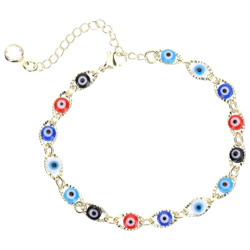 CALLARON Teufelsauge Armband Handgelenkbänder Kettenarmband Armbänder Für Männer Handgelenkbänder Blaue Armbänder Herrenarmband Herrenarmband Handgelenkkette Damenschmuck Böser von CALLARON