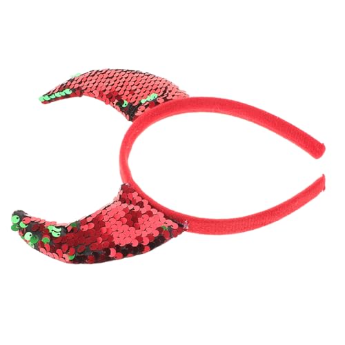 CALLARON Teufelshörner Stirnband mit Glitzer Langlebiger Halloween Kopfschmuck Ox Horn Haarreif für Damen und Mädchen Vielseitiges Cosplay Party Accessoire von CALLARON