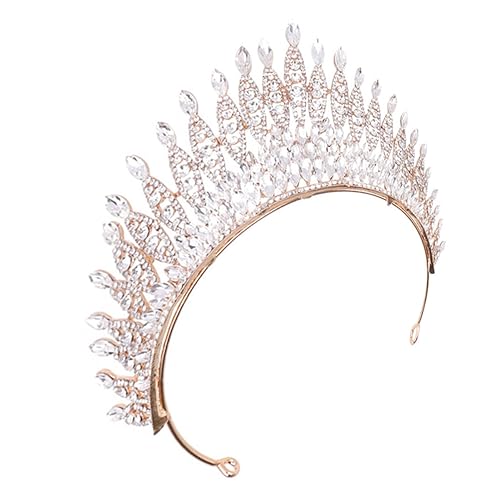 CALLARON Tiara Krone mit Kristallen für Hochzeit und Cosplay Damen Haarband für Besondere Anlässe Bräute Abschlussball und Festlichkeiten von CALLARON