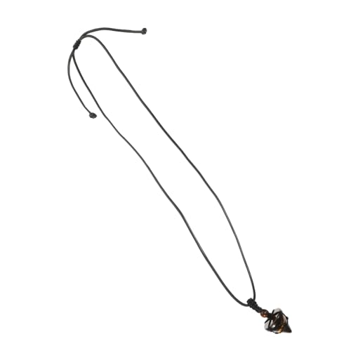 CALLARON Tigerauge Anhänger Halskette Geflochtenes Seil Natürlicher Edelstein Pyramidendesign Leicht und Vielseitig Damen Schmuck für DIY und Alltag für Bekannte und Familie von CALLARON