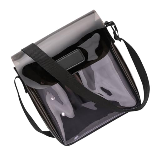 CALLARON Tragbare Crossbody -Tasche Pflegetasche Taillenbeutel des Barber -Werkzeugspeichers Barbier Kosmetiktasche Machen Friseurtaschen Organizer-Tasche für Haarwerkzeuge PVC Schwarz von CALLARON