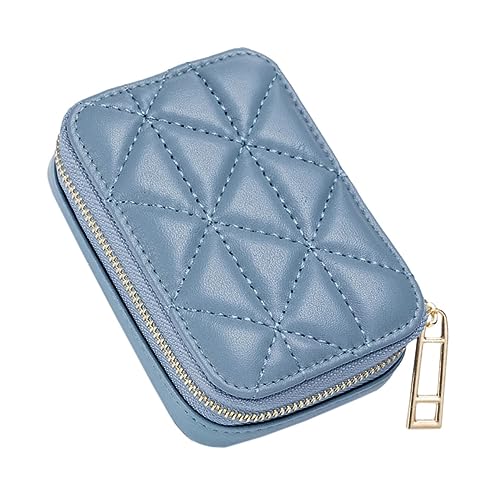 CALLARON Tragbarer Make -up -Lippenstiftbeutel Make -up -Tasche mit Fächern Reise -Make -up -Tasche Schlüssel Reisen Reise-Lippenstift-Organizer Beutel für Make -up Pu Blue von CALLARON