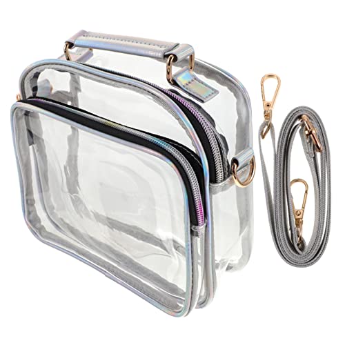CALLARON Transparente Crossbody Tasche Damen PVC Schultertasche Kleine Umhängetasche Leicht Große Kapazität Für Stadion Konzerte Shopping Alltag von CALLARON