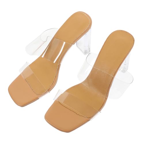 CALLARON Transparente Damen Sandalen mit Hohem Absatz Offene Zehen Sommer High Heels Bequeme Rutschfeste Sohle Eleganter Look für Festliche Anlässe und Alltag CALLARON Transparente Damen Sandalen mit Hohem Absatz Offene Zehen Sommer High Heels Bequeme Rutschfeste Sohle Eleganter Look für Festliche Anlässe und Alltag von CALLARON