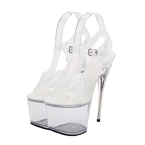 CALLARON Transparente Damen Sandaletten mit Super High Heels Atmungsaktiv und Langlebig Outdoor Sommerfußbekleidung Elegant und Passend zu Kleidern und Shorts von CALLARON