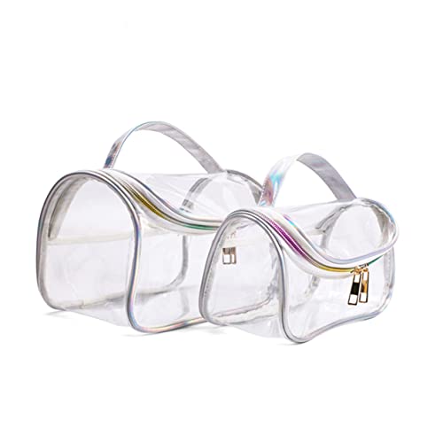CALLARON Transparentes Kosmetiktäschchen Pu Für Damen Multifunktionale Tragbare Reisetasche Für Toilettenartikel Und Kosmetik Leicht Klarer Für von CALLARON