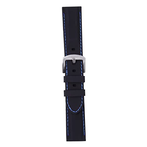 CALLARON Uhrenarmband Aus Leder Mm Wasserabweisend Silikon Angenehm Zu Tragen Schwarz/ von CALLARON