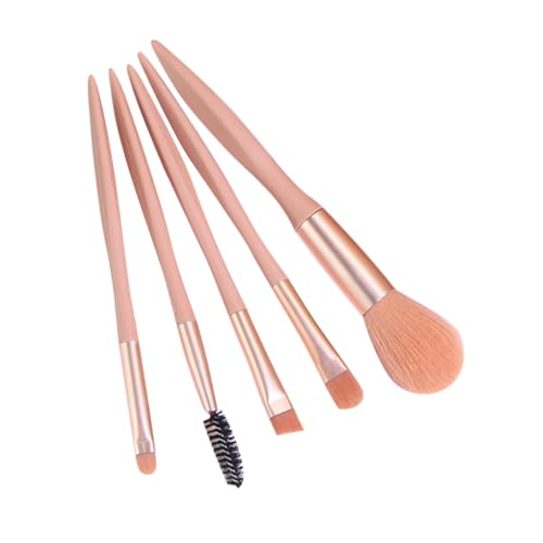 CALLARON 5stücke Teiliges Makeup Pinselset Mit Hochwertigem Faserhaar Für Foundation Puder Und Lidschatten Für Empfindliche Tragbar Für von CALLARON