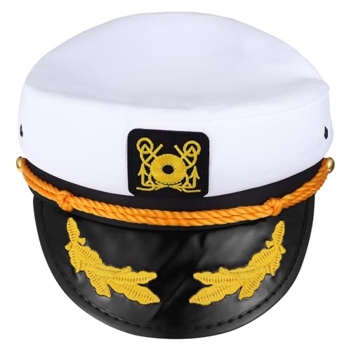 CALLARON Verstellbare Kapitänsmütze für Erwachsene Stilvolles Accessoire für Kostümpartys Cosplay und Alltag Bietet Hervorragenden Sonnenschutz und Komfort von CALLARON