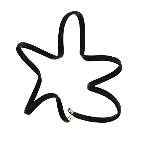 CALLARON Multi Funktionale Haar Krawatten Aus Pu Leder Dekorative Pferdeschwanzhalter Für Frauen Elastischer Haardraht in Schwarz Stylisches Haaraccessoire von CALLARON