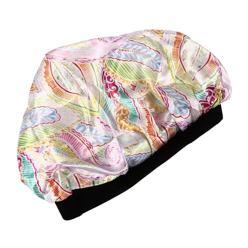 CALLARON Haar Schlafhaube Aus Satin Verstellbar Für Damen Und Mädchen Chemo-mütze Haarpflegemütze Breitkrempig Zum Schlafen Und Baden von CALLARON