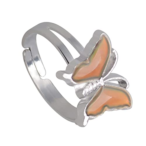 CALLARON Verstellbarer Damenring Temperaturfühliger Farbwechsel Eleganter Schmuckring für Frauen Chic und Langlebig Verarbeitung Fingerringe von CALLARON