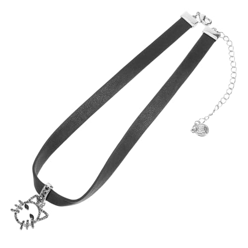 CALLARON Gothic-halskette Im Punk-stil Für Choker Aus Pu-kunstleder Mit Strass-elementen Verstellbares Für Partys Und Alltag Leicht Und Angenehm Zu Tragen von CALLARON