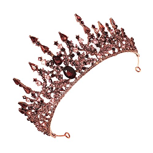 CALLARON Vintage Barock Damen Tiara Krone aus Hochwertiger Legierung Eleganter Haarschmuck für Hochzeit Party und Festliche Anlässe Charmante Retro Braut Kopfbedeckung von CALLARON