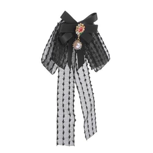 CALLARON Vintage Chiffon Schleifenbrosche Damen Leichtes Durchscheinendes Accessoire Klassischer Retro Stil für Blusen Hochzeiten und Partygelegenheiten von CALLARON