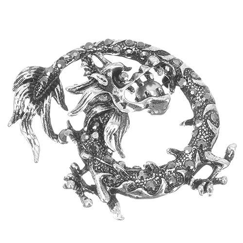 CALLARON Vintage Drachenbrosche für Männer Robuste Anstecknadel für Anzüge Hüte und Kleidung für Formelle Anlässe und Täglichen Gebrauch von CALLARON