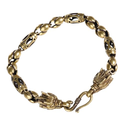 CALLARON Drachenarmband Aus Antikem Messing Vintage Drachenkopfarmband Mit Einzigartigem Design Für Männer Stilvolles Charm-armband Für Jedes Outfit Geschenk Geeignet Komfortabel Und von CALLARON