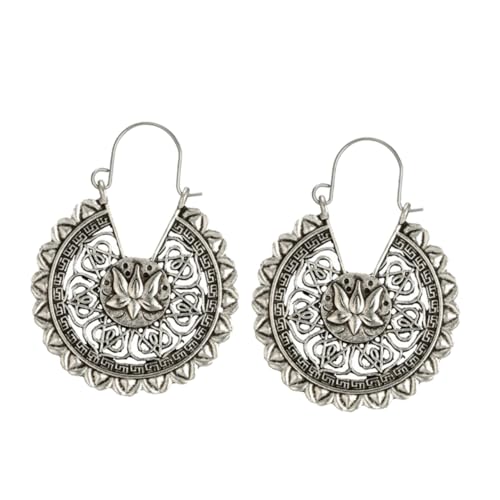 CALLARON Vintage Geometrische Ohrringe Silber Hohles Design Dangle Ohrschmuck für Damen für Partys Alltagsmode und Besondere Anlässe von CALLARON