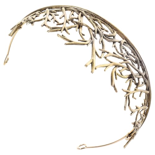 CALLARON Vintage Goldene Zweigkrone Tiara für Frauen und Mädchen Hochzeits Haaraccessoire für Geburtstagsfeiern Partys Cosplay und Besondere Anlässe von CALLARON