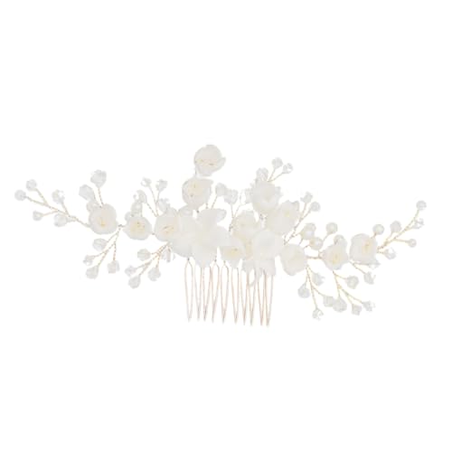 CALLARON Vintage Haarkamm Gemeinschaft Braut- Blumen Party Mädchen elegant Prinzessin Brautjungfer Spa Kristallhaarkamm Haarkamm für Braut Kopfschmuck für die Braut von CALLARON