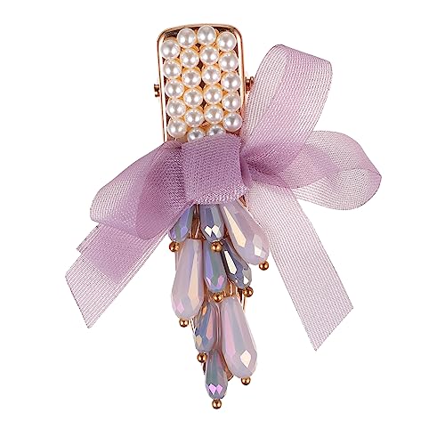 CALLARON Vintage Haarnadel Mit Strassperlen Kopfbedeckung Für Damen Schleifen Haarclip Haarspange Für Hochzeit Geburtstag Funktionalität Und Langlebigkeit von CALLARON