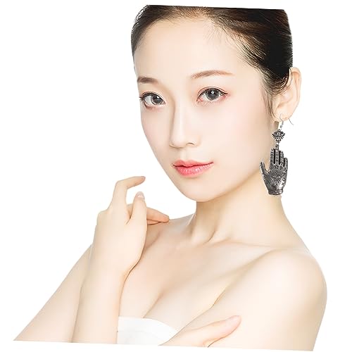 CALLARON Vintage Hand Palm Ohrringe Kreative Ohrringe für Frauen Ear Dangler Antik Silber Ergänzung für Casual Looks für Partys und Alltagsmode von CALLARON