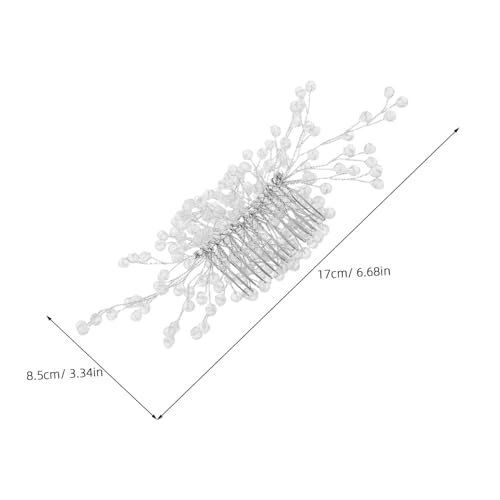 CALLARON Vintage Kristall Haarkamm Brautschmuck Handgefertigt Elegantes Hochzeit Accessoire Stabile Befestigung Vielseitig Für Brautfrisuren Silber von CALLARON
