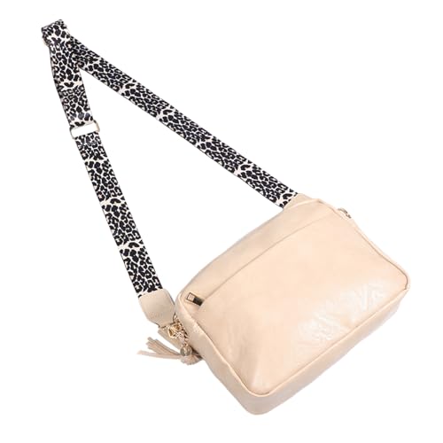 CALLARON Vintage Kunstleder Umhängetasche mit Verstellbarem Breitem Tragegurt für Handys für Shopping oder Reisen Elegantes Retro Design Cremeweiß CALLARON Vintage Kunstleder Umhängetasche mit Verstellbarem Breitem Tragegurt für Handys für Shopping oder Reisen Elegantes Retro Design Cremeweiß von CALLARON